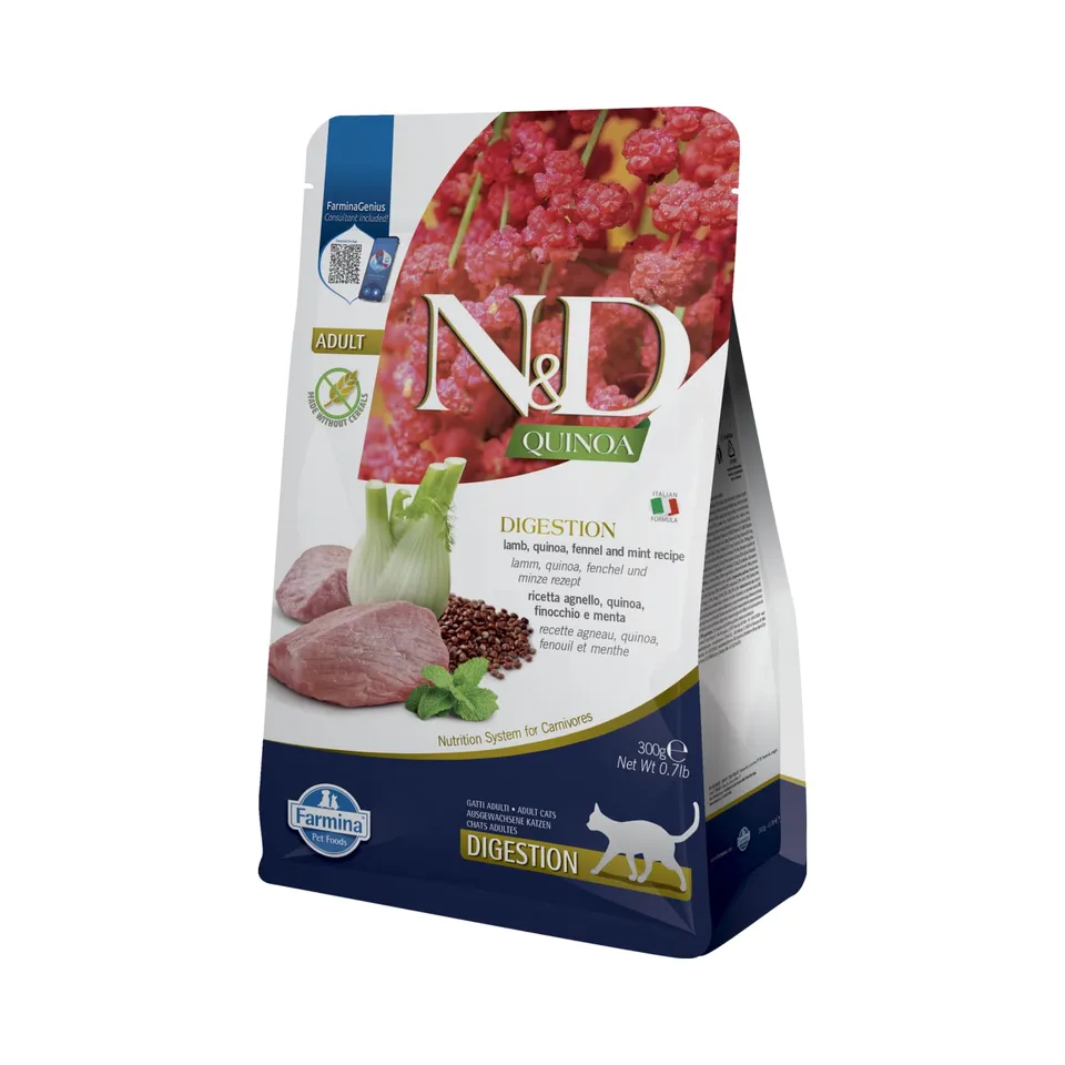 Farmina N&D Quinoa Digestion gatto agnello 300 gr