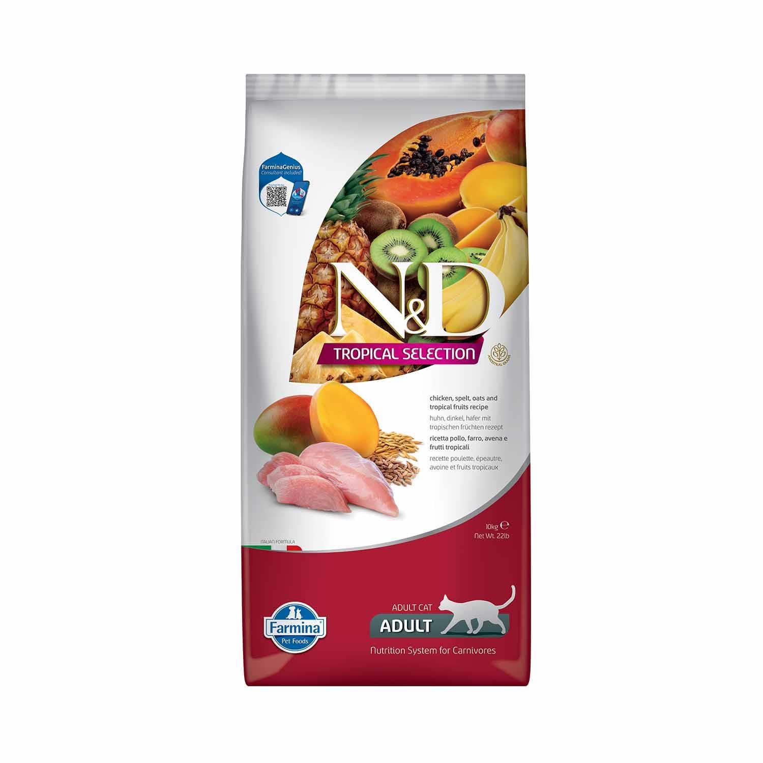 Farmina N&D Tropical Pollo Adult Gatto crocchette 10 kg
