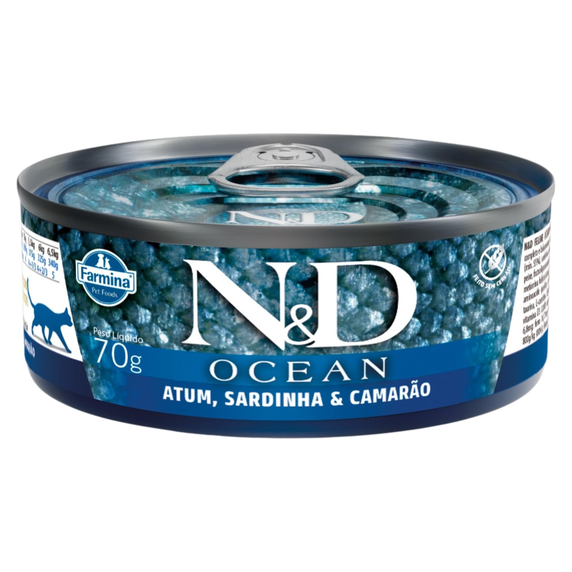 Farmina N&D Ocean tonno sardine gamberi umido gatto 70 g