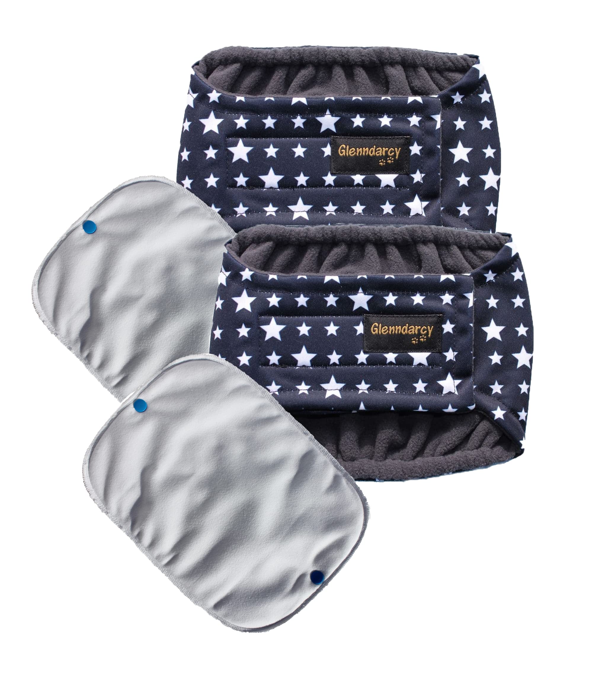 Glenndarcy Dog Belly Bands fascia M Long stelle blu