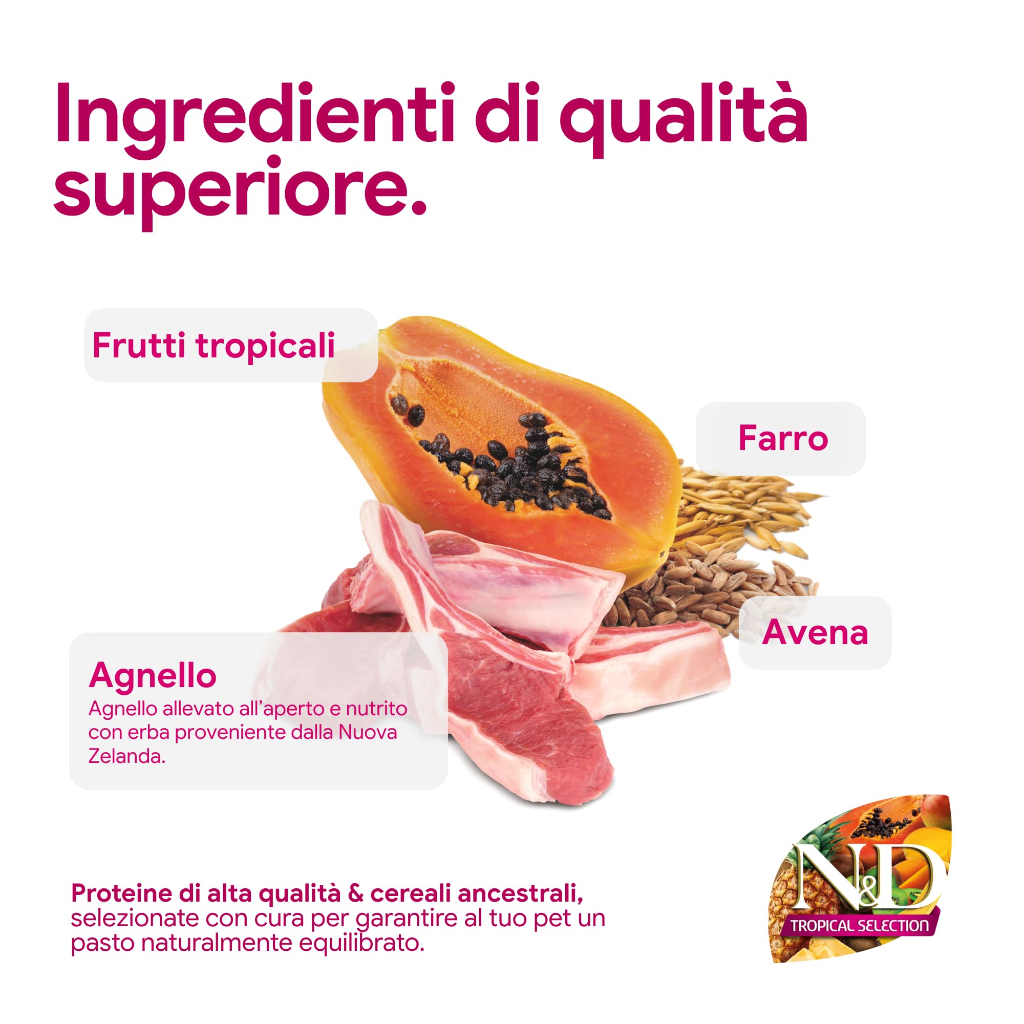 Farmina N&D Tropical Agnello Crocchette Cane Mini 1,5 kg
