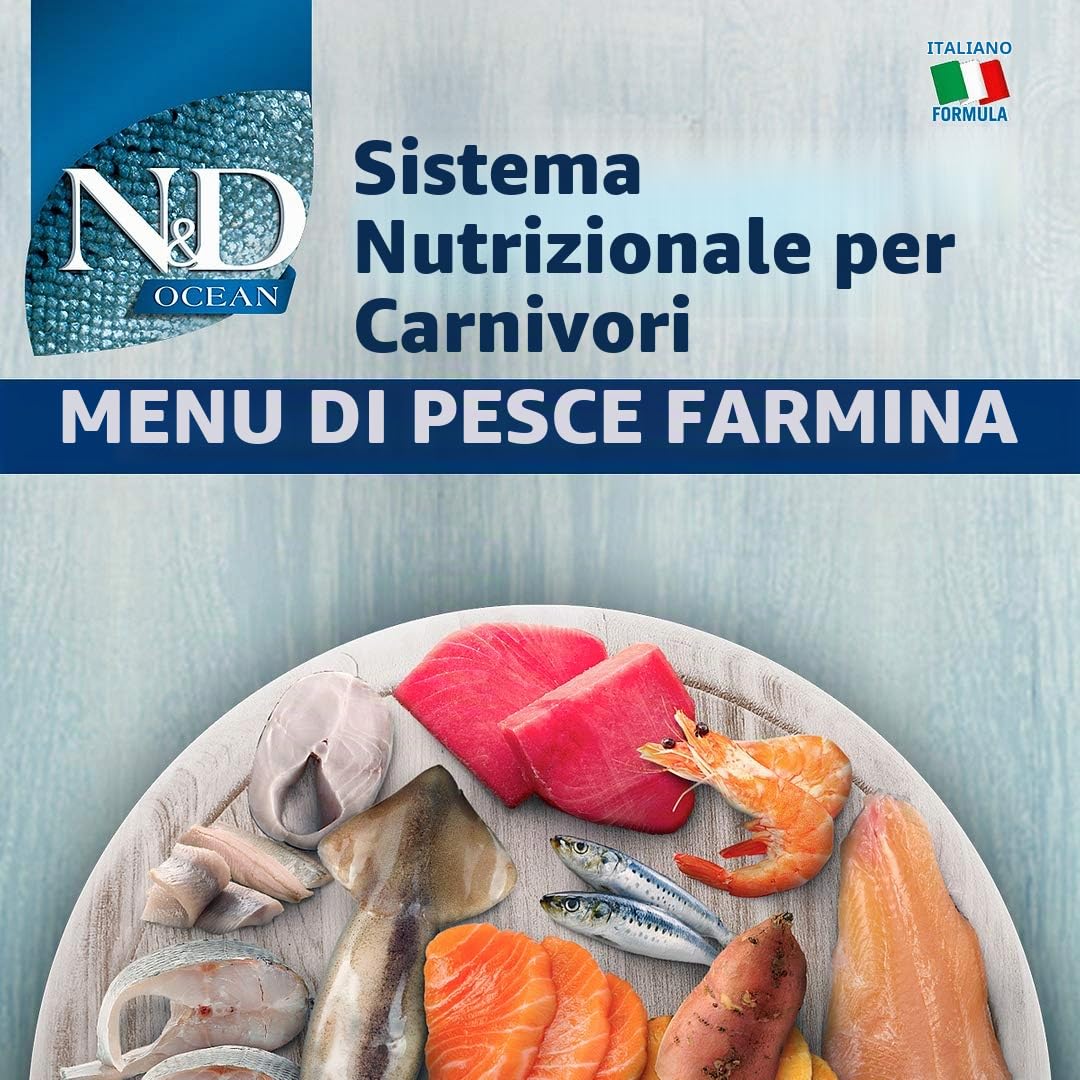 Farmina N&D Ocean Pesce Cibo Gatti Adulti 5kg Arancia Grain Free