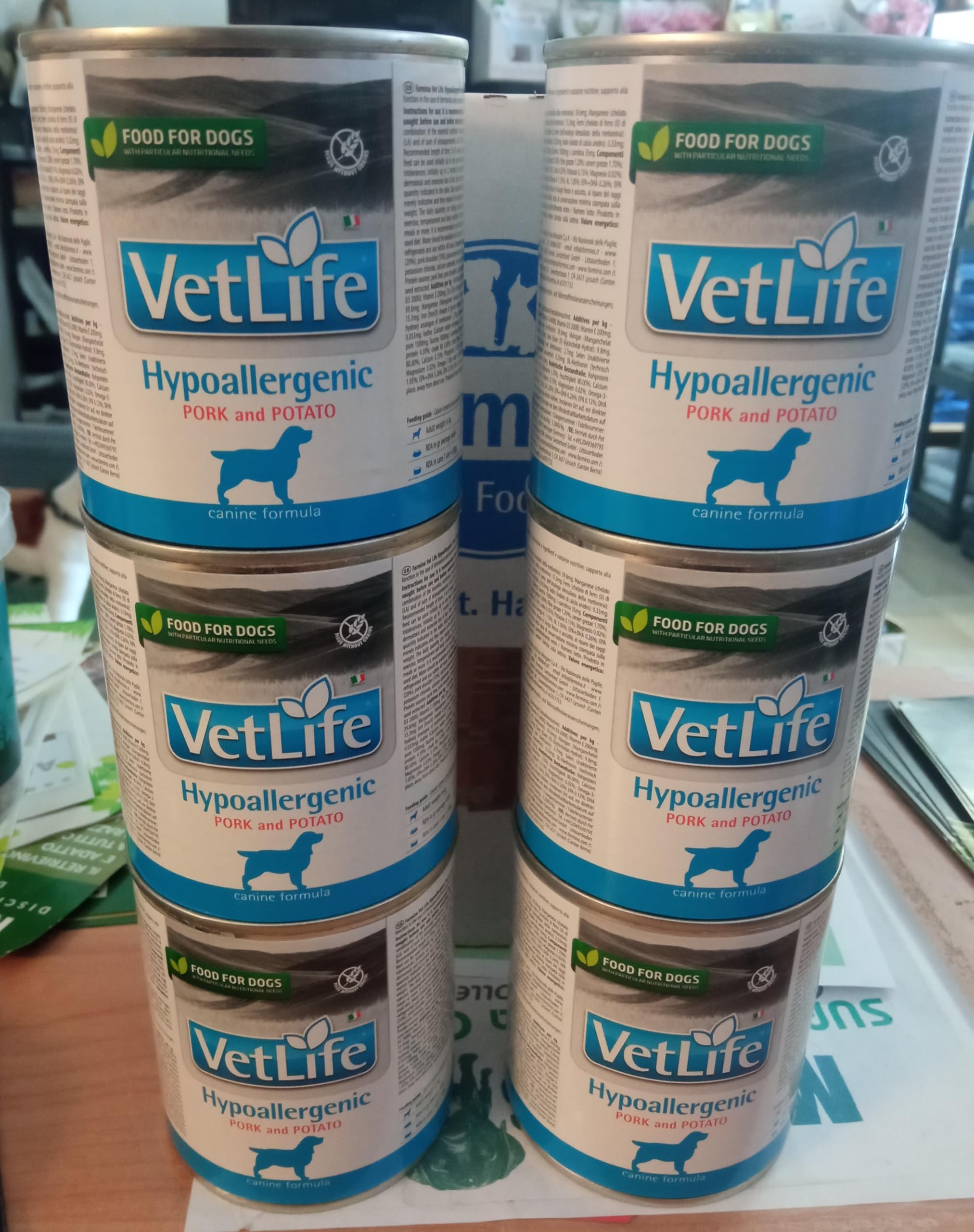 Farmina Vet Life Hypoallergenic umido maiale 6x300g cane