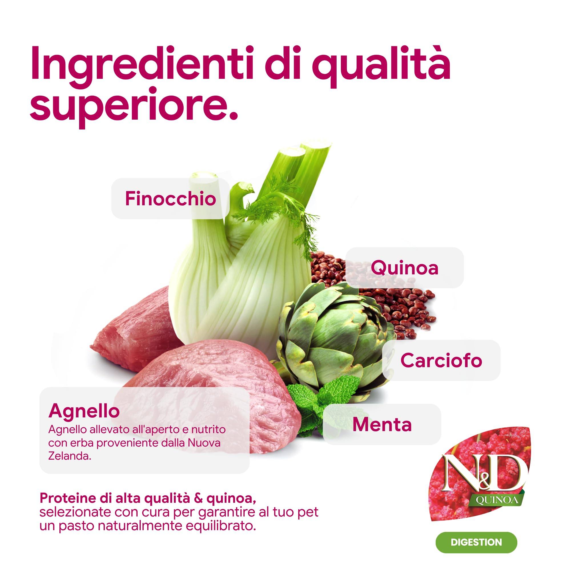 Farmina N&D Quinoa Digestion gatto agnello 300 gr