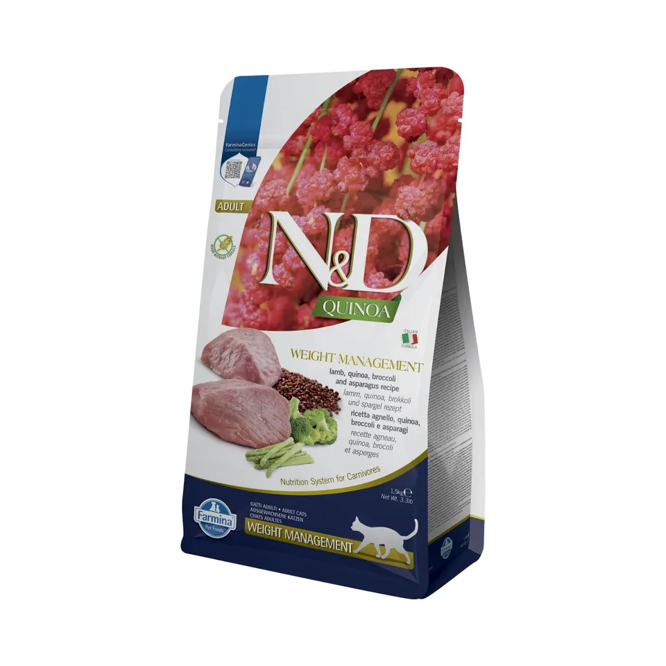 Farmina N&D Quinoa Agnello Crocchette Gatto Weight Management 1,5kg