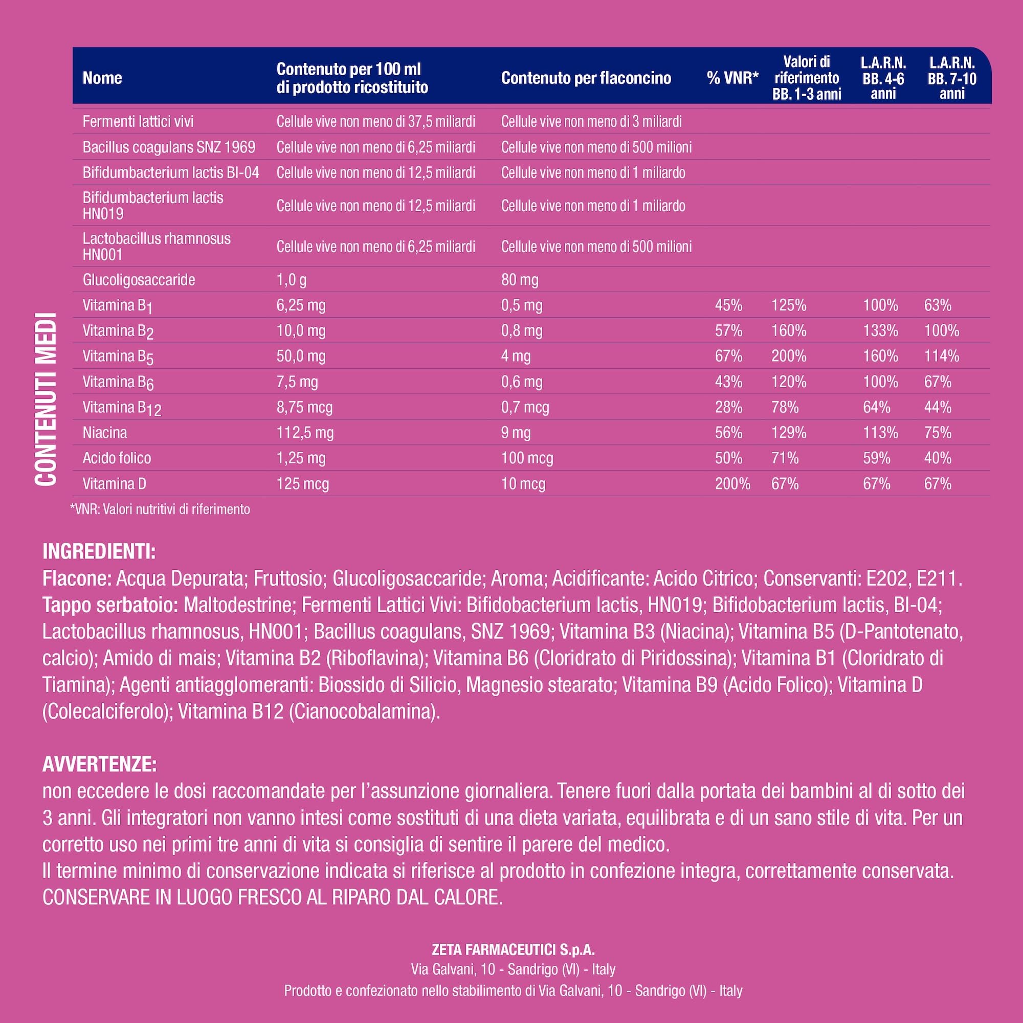 Prolife Pediatrico Fermenti Lattici Bambini 10x8 ml