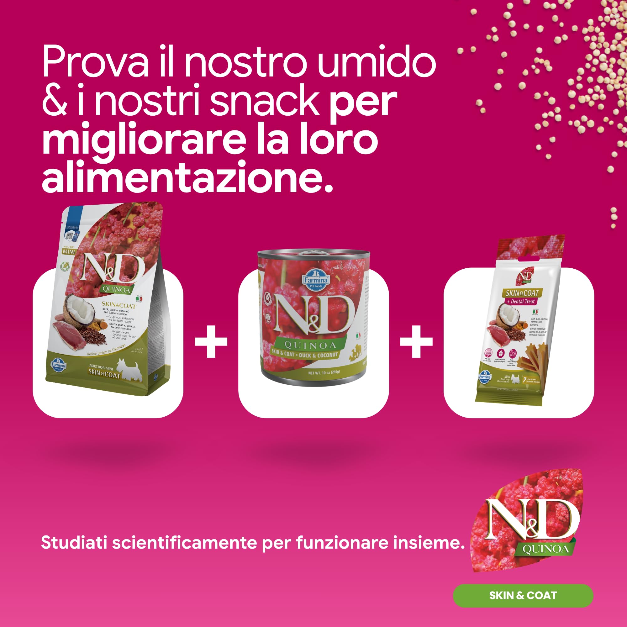 Farmina N&D Quinoa Anatra Cocco Crocchette Cane Mini 2,5 kg
