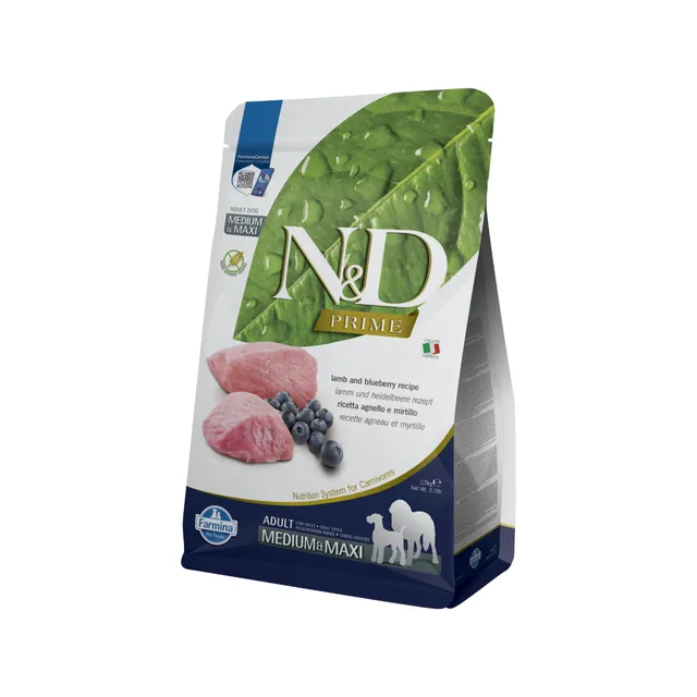 N&D Prime Agnello Mirtillo Medium Maxi crocchette 2,5kg