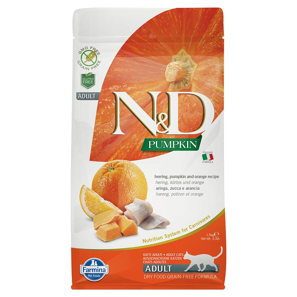 Farmina N&D Pumpkin crocchette aringa arancia 1,5 kg gatto
