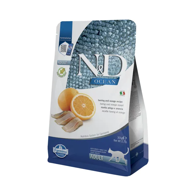 Farmina N&D Ocean Crocchette Gatto Aringa Arancia 300g