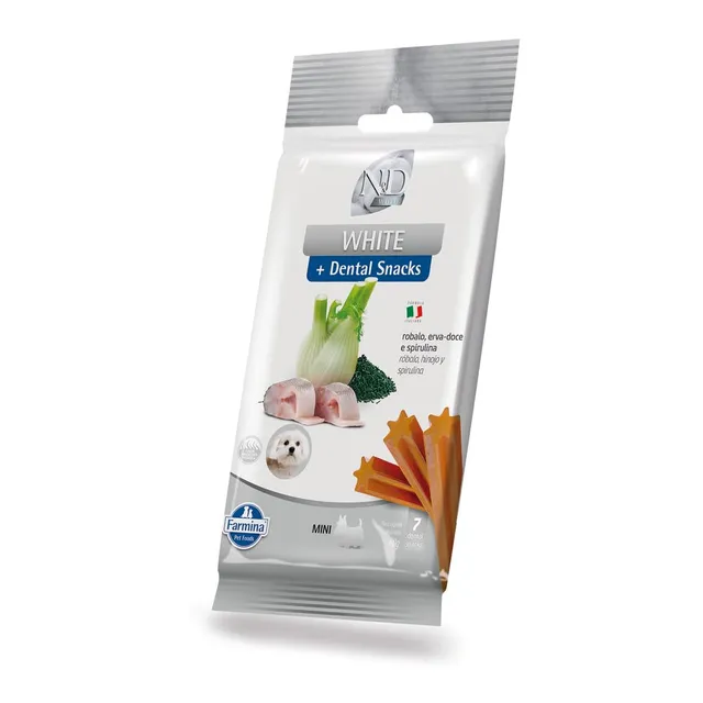 Farmina N&D White Spigola snack cane Adult Mini 15 pezzi