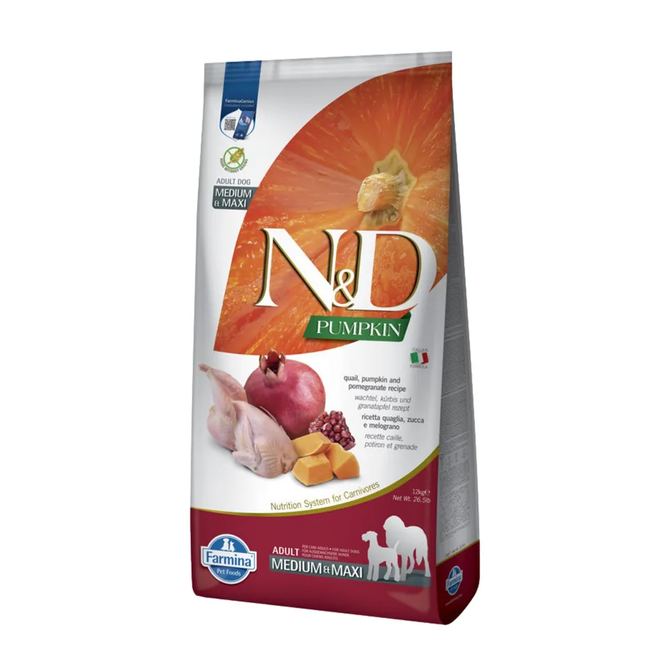 Farmina N&D Pumpkin quaglia melograno Medium Maxi 12 kg