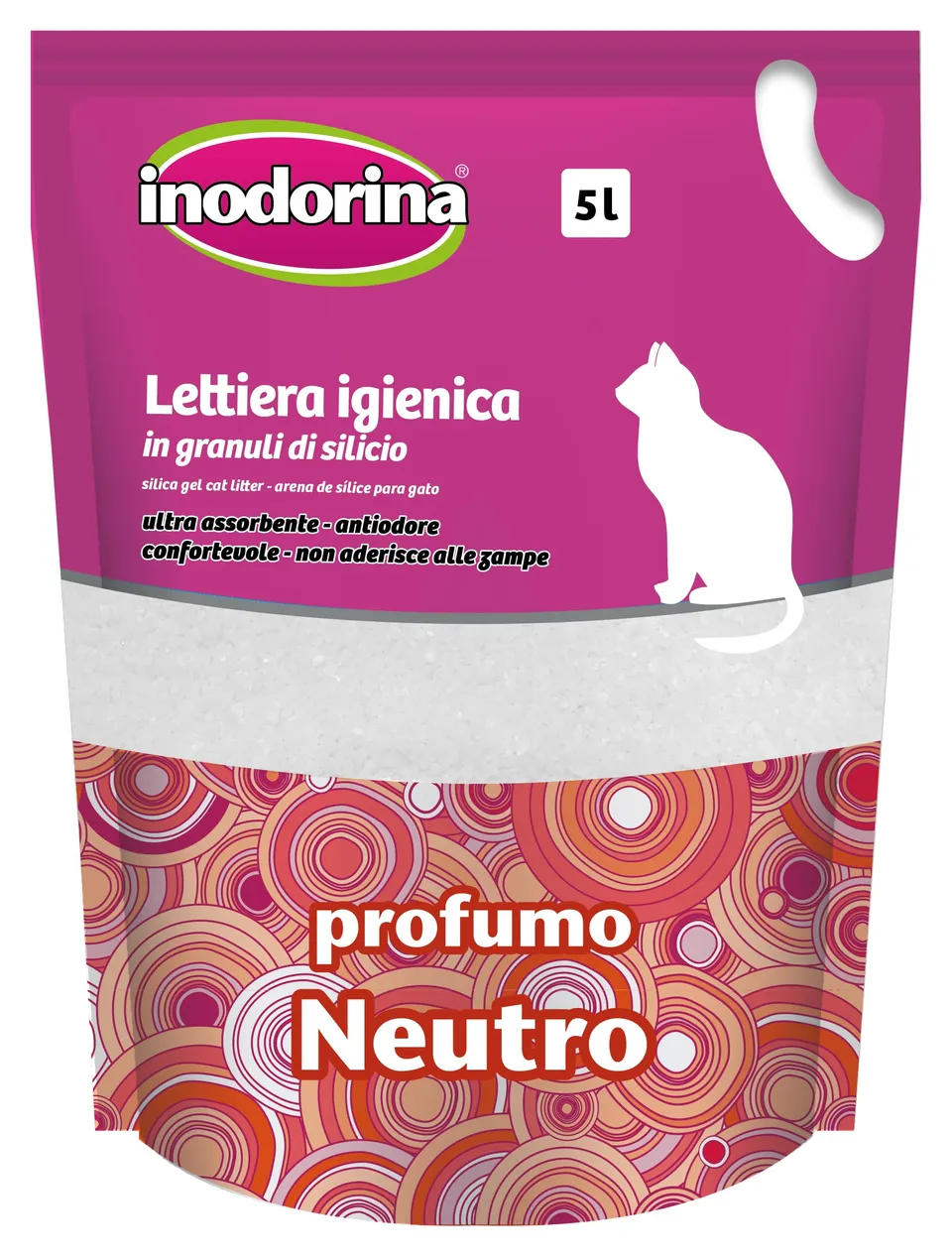 Inodorina Bag Lettiera Silicea Gatto Neutro 5 Litri