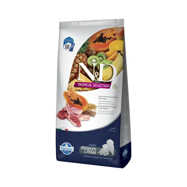 Farmina N&D Tropical Agnello Crocchette Puppy Medium Maxi 10 kg
