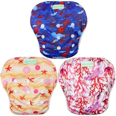Wegreeco Baby Diapers costume contenitivo 3 pack multi prints