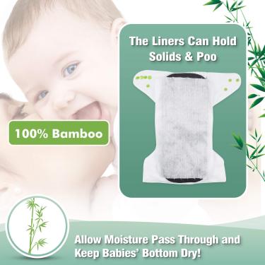 Wegreeco Baby Diapers Veline Bambù Pannolini 100 Fogli Non Profumati