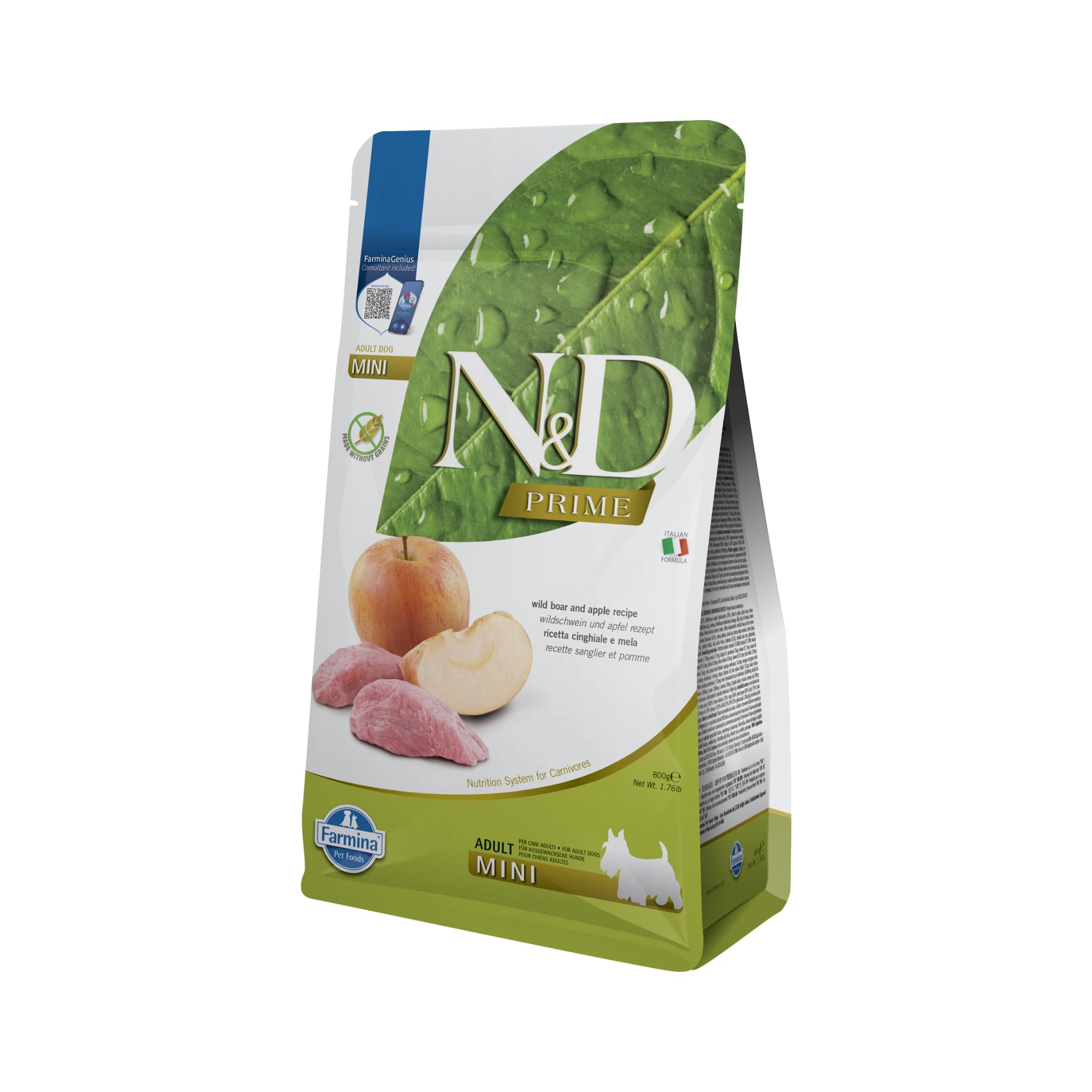 Farmina N&D Prime cinghiale crocchette cane mini 800 g