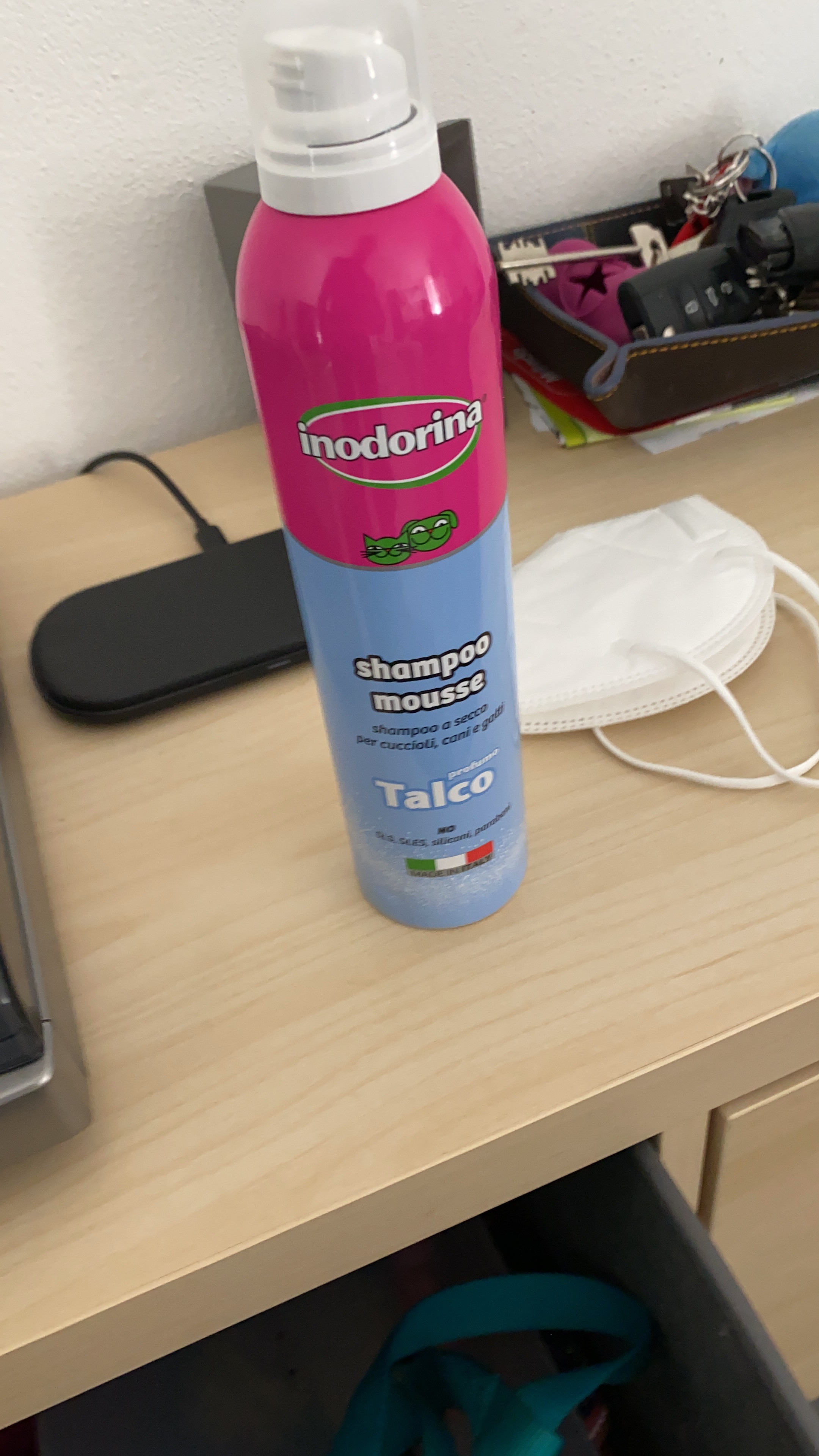 Inodorina Shampoo Mousse Secco Cani Gatti Talco 300ml