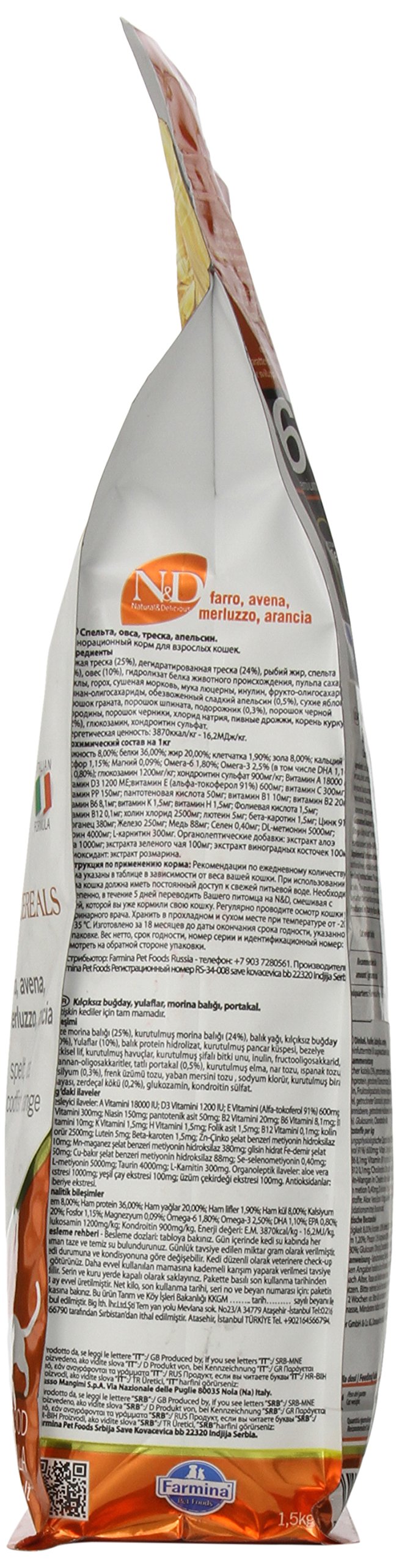 Farmina N&D Ancestral Grain Merluzzo Arancia crocchette gatto 1,5 kg