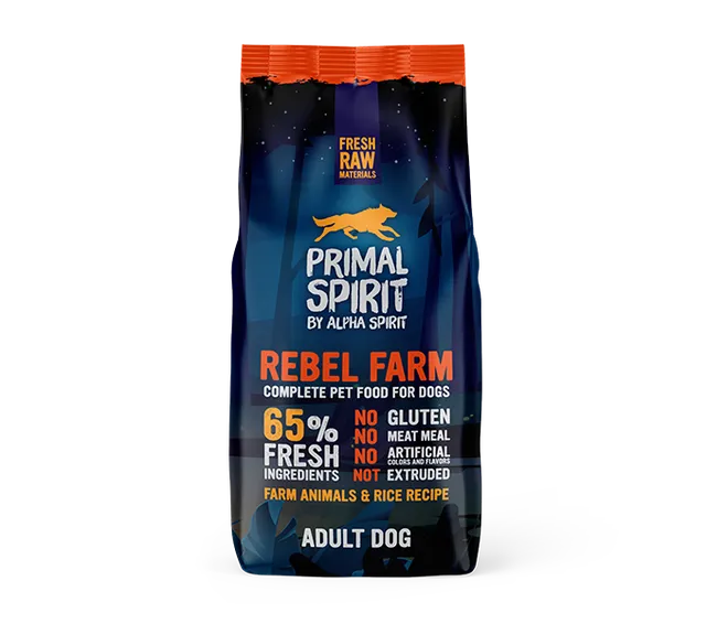 Primal Spirit 65% Rebel Farm crocchette cane pollo 1 kg