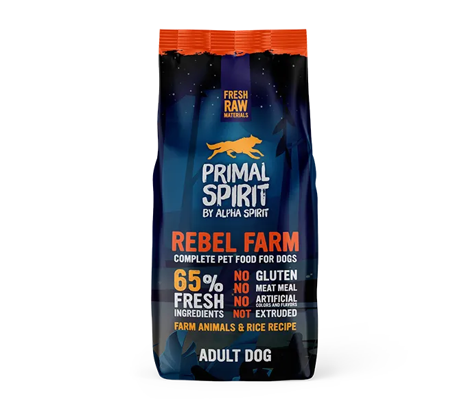 Primal Spirit 65% Rebel Farm crocchette cane pollo 1 kg