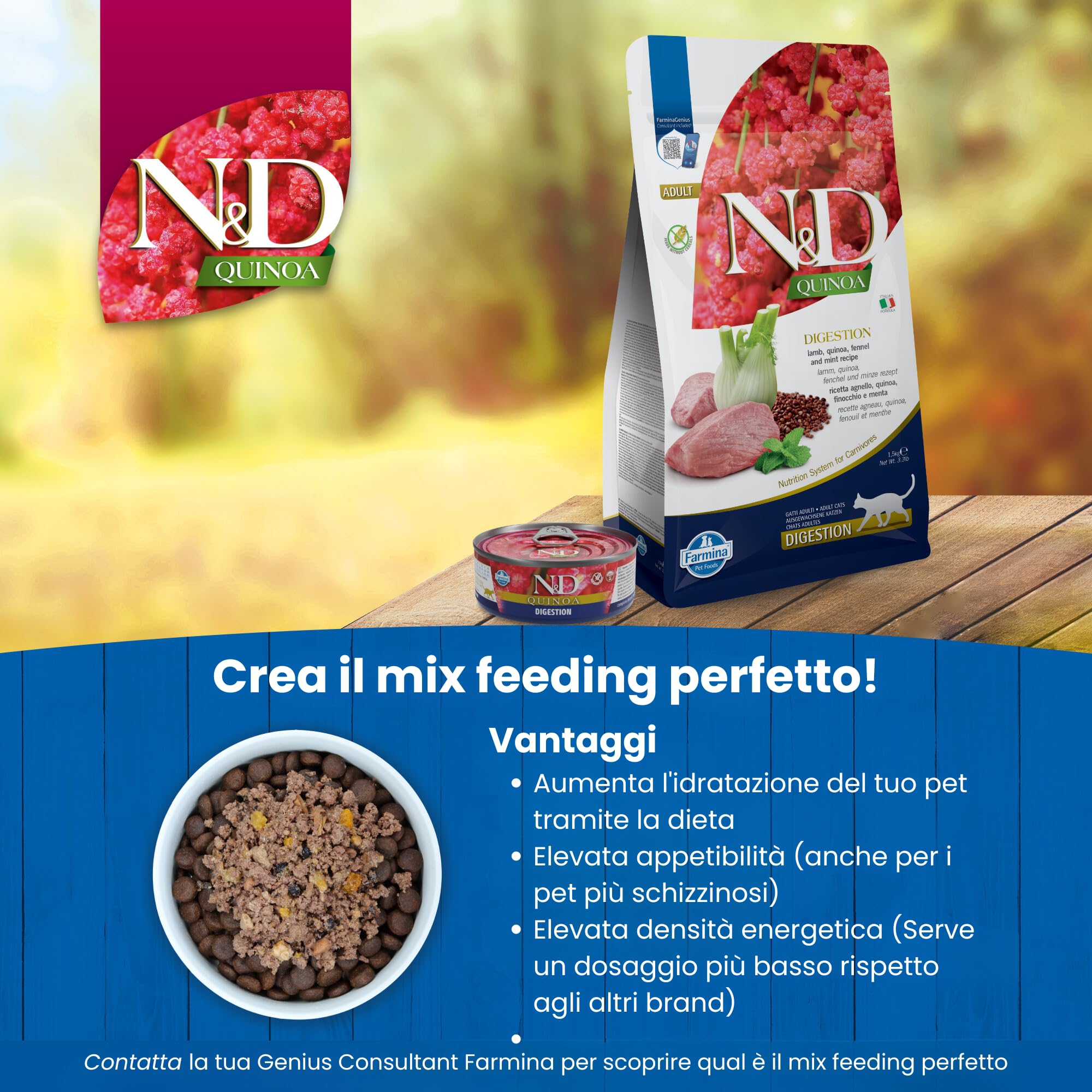 Farmina N&D Quinoa Digestion umido gatto 80 g digestione