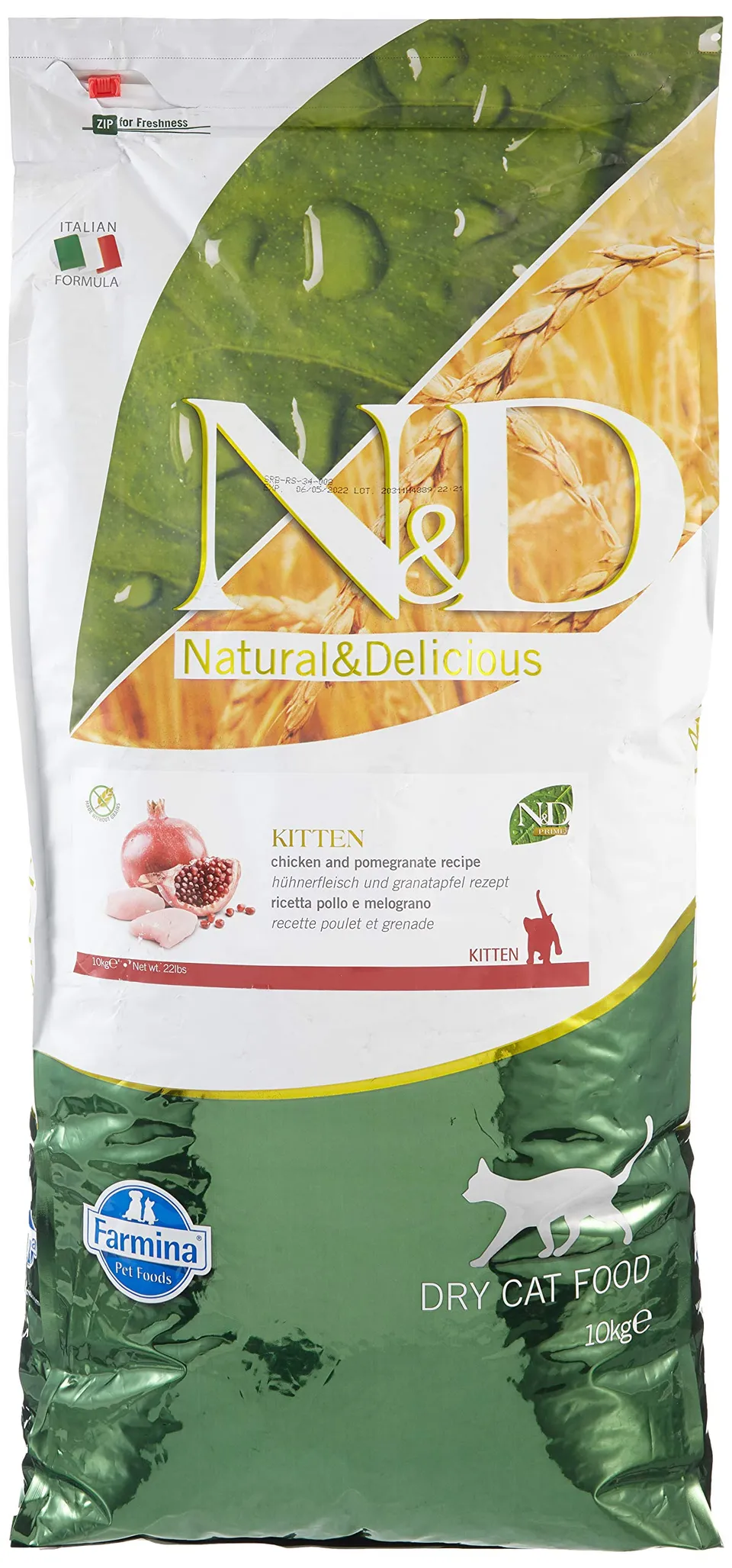Farmina N&D Prime Pollo Melograno Crocchette Gattino 10kg