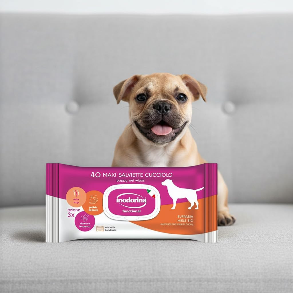Inodorina Salviette Cuccioli Eufrasia Miele 480pz