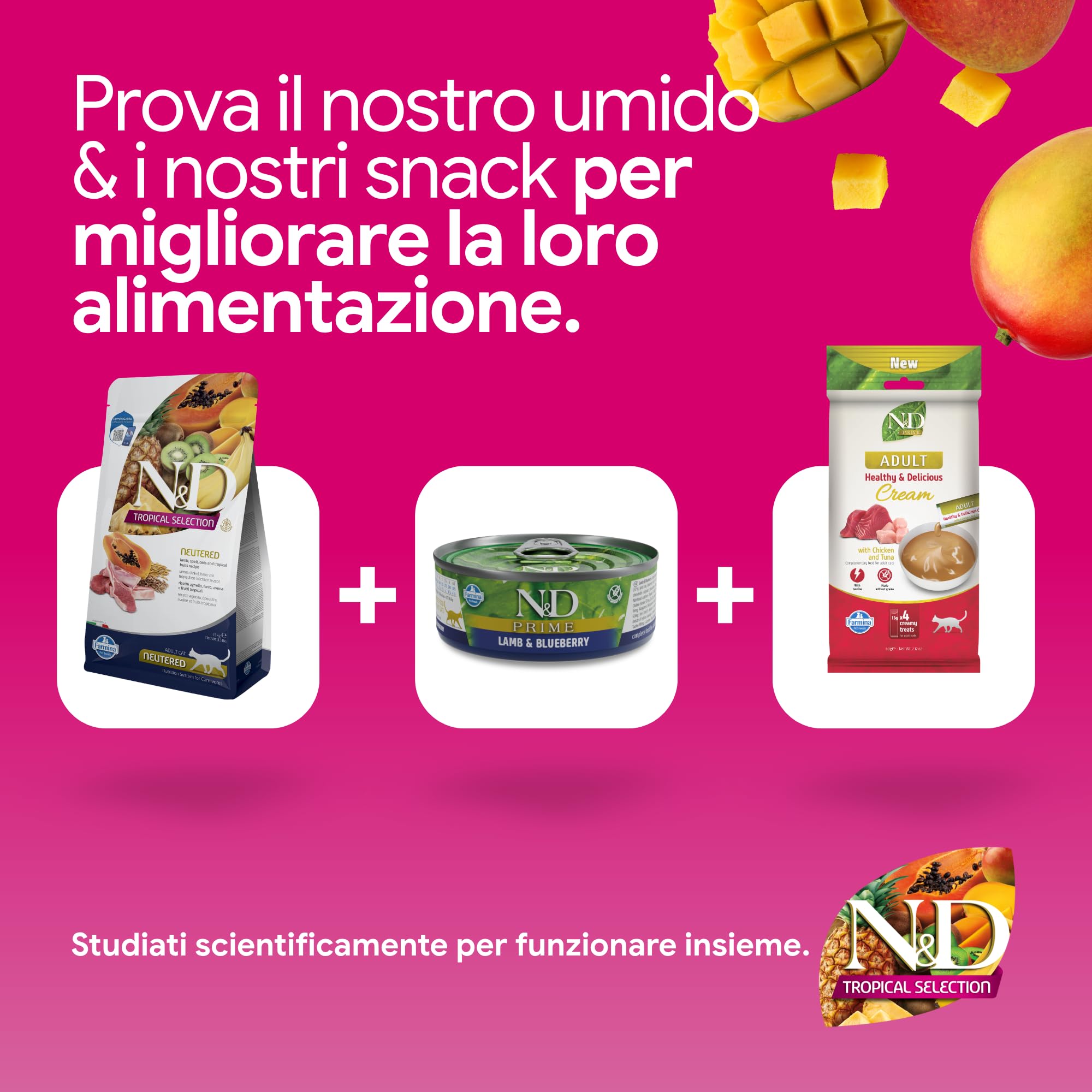 Farmina N&D Tropical agnello gatto sterilizzato 5 kg frutti