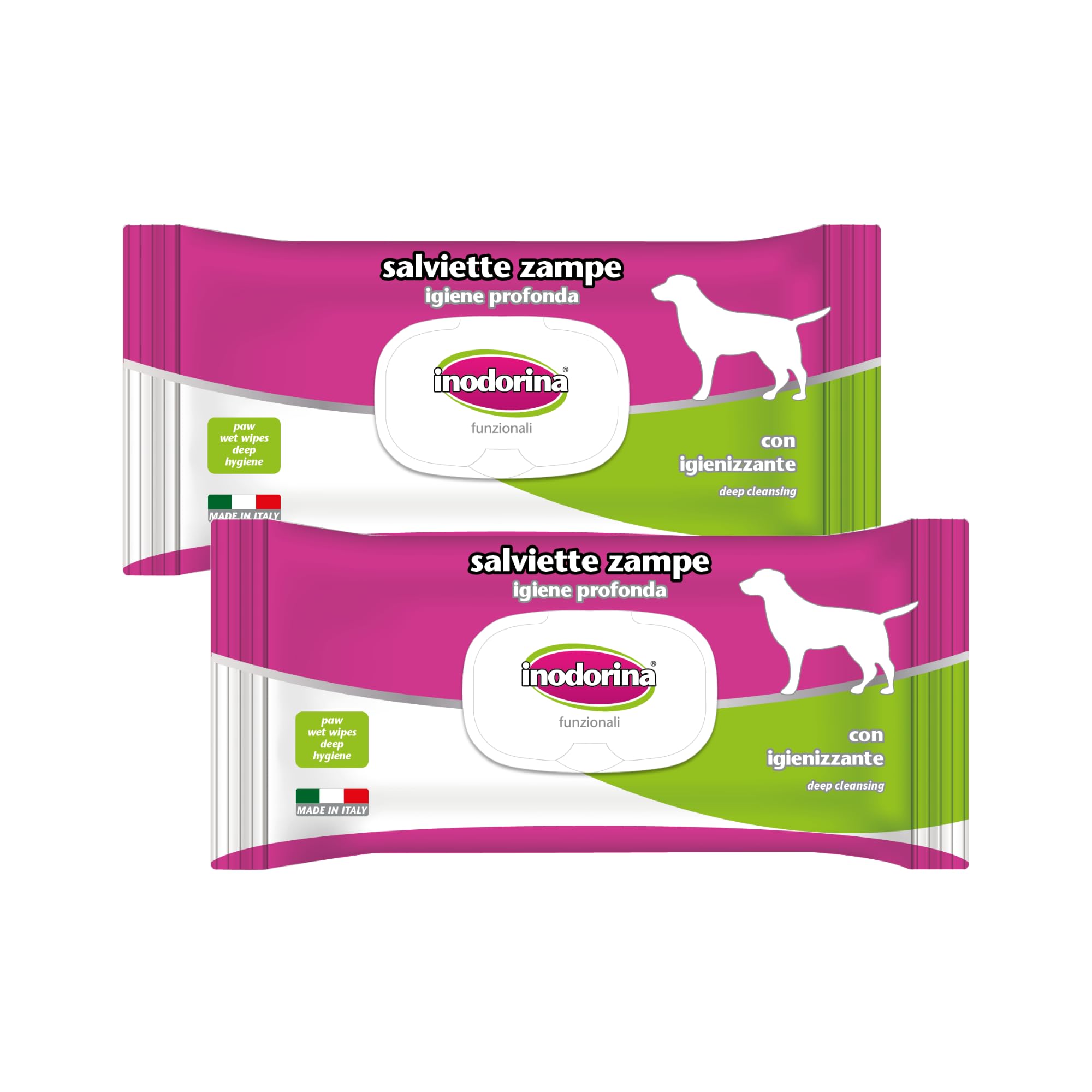 Inodorina Scudo Salviette Cani Olio di Neem 2x40 Pezzi