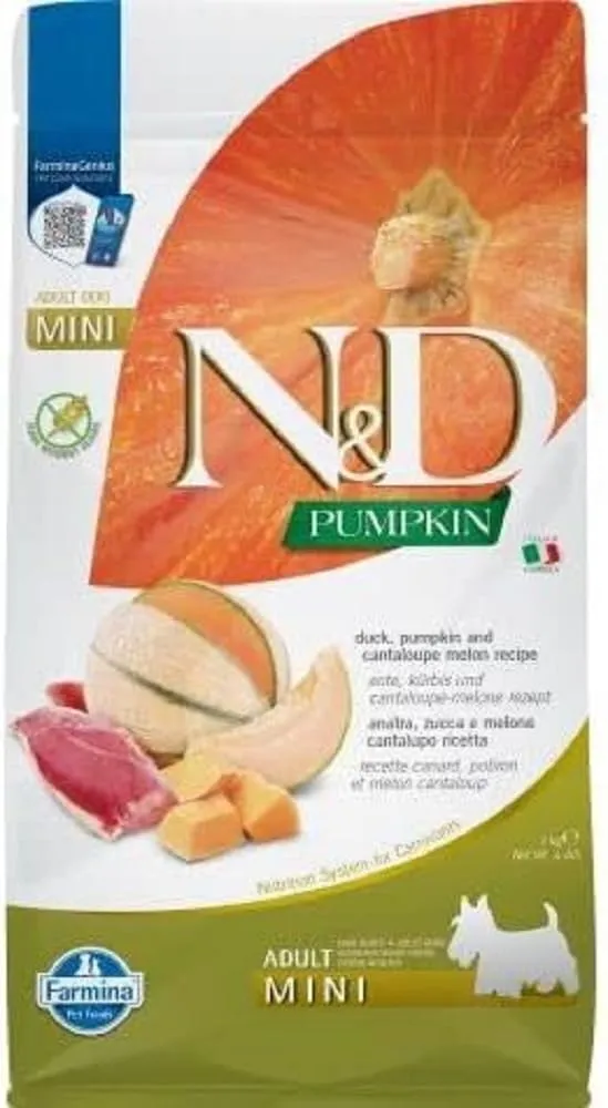 Farmina N&D Pumpkin anatra melone crocchette cane mini 2 kg
