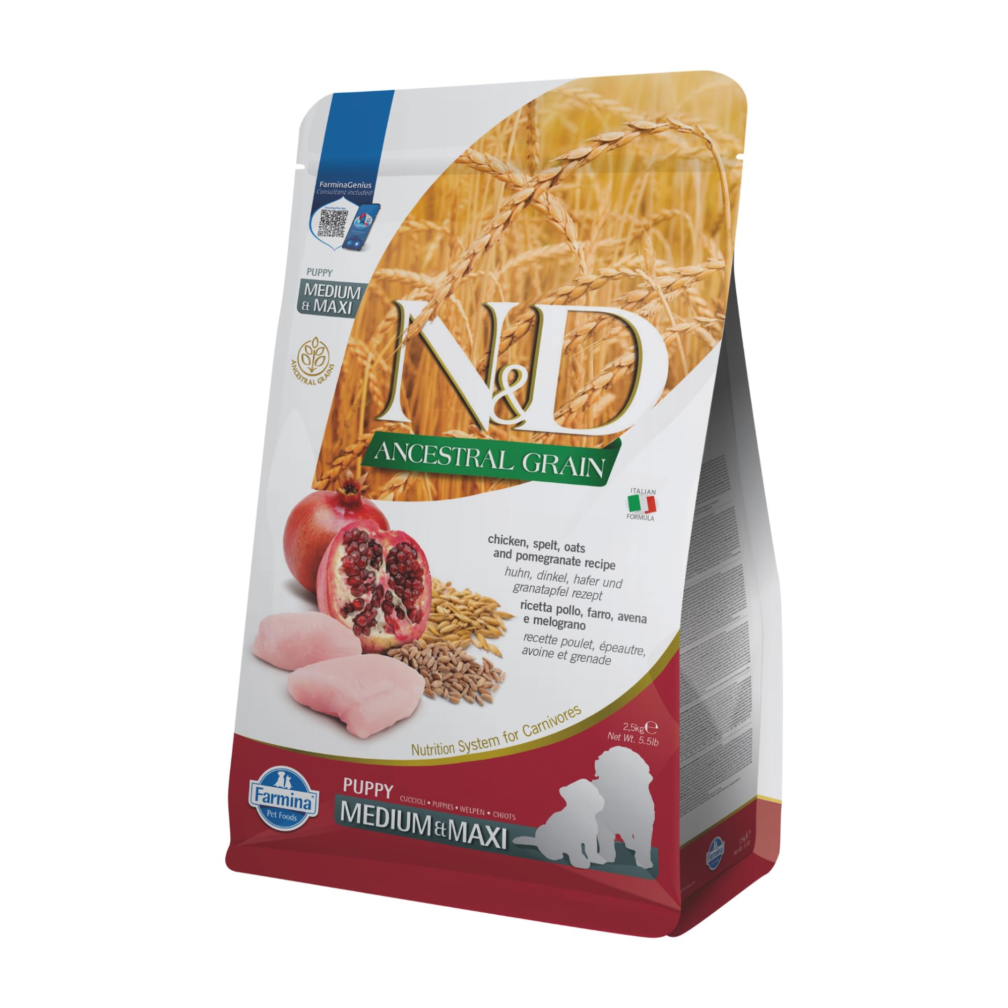 Farmina Ancestral Grain pollo melograno puppy medium 2,5 kg