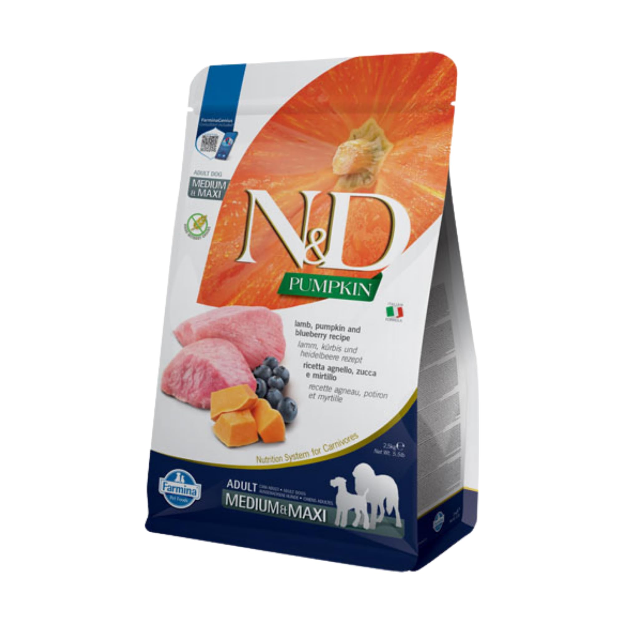 Farmina N&D Pumpkin Agnello Mirtillo Crocchette Cane Adult 12kg