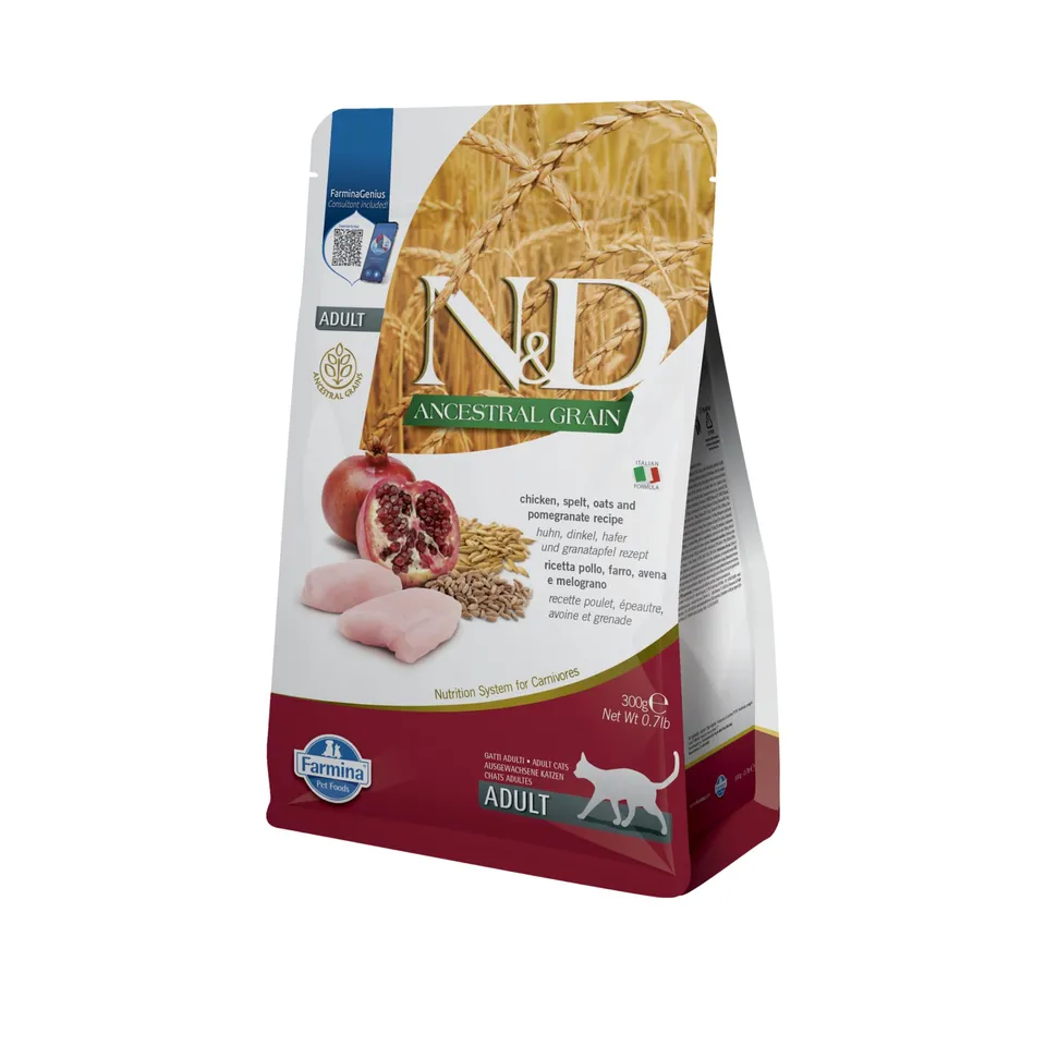 Farmina N&D Ancestral Grain Crocchette Gatto 300 g Pollo Adult