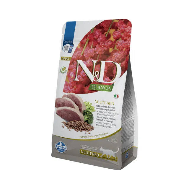 Farmina N&D Quinoa Anatra Crocchette Gatto Sterilizzato 1,5kg