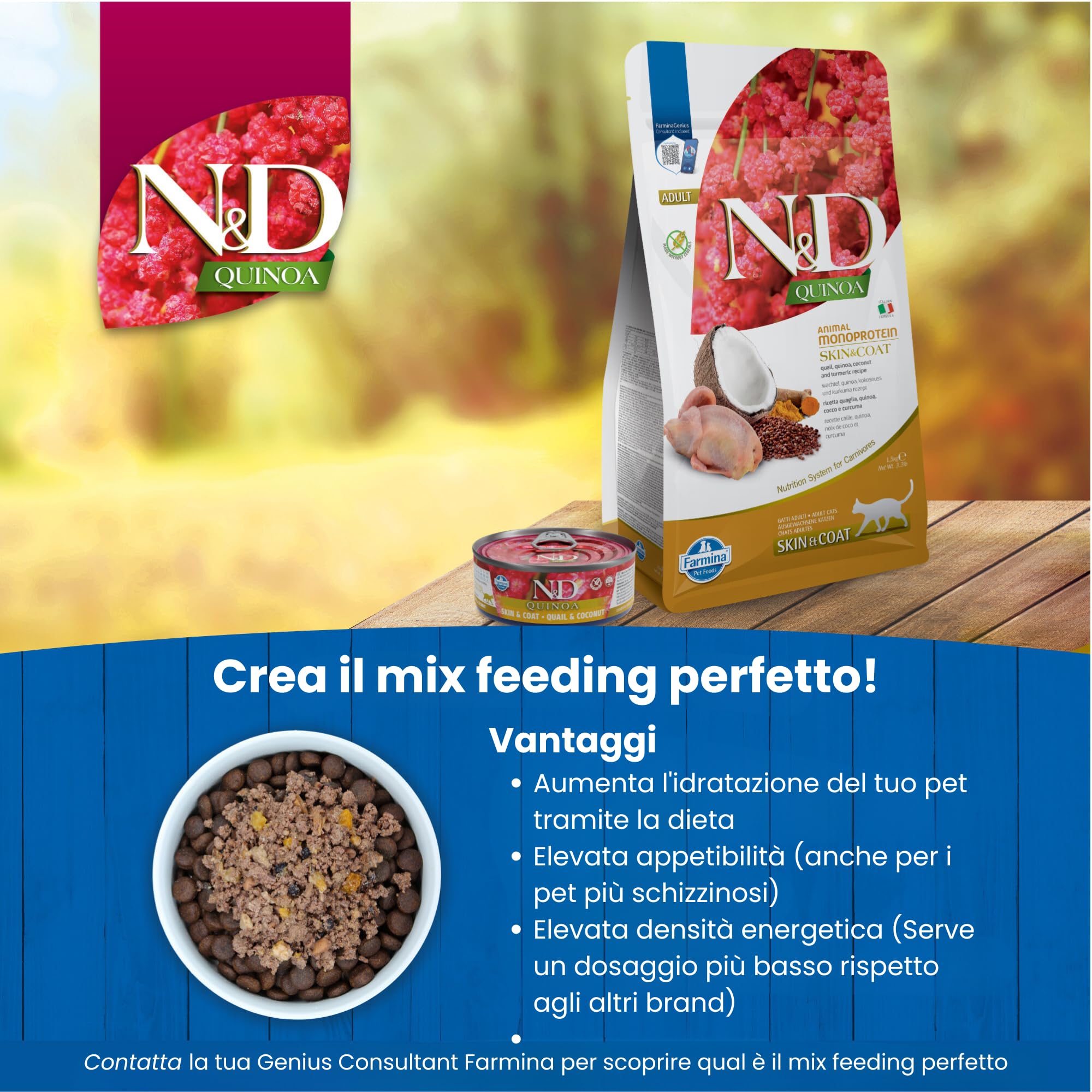 Farmina N&D Quinoa Quaglia Cocco Gatto Adulto
