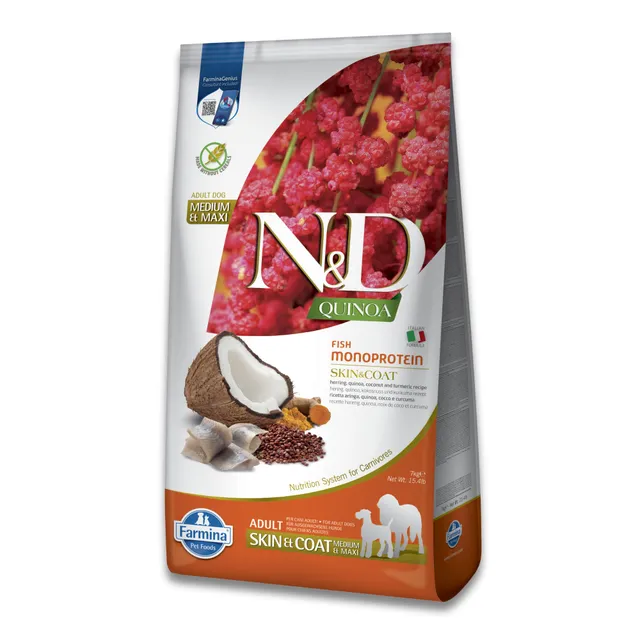 Farmina N&D Quinoa Aringa Cocco e Curcuma Crocchette 7 kg