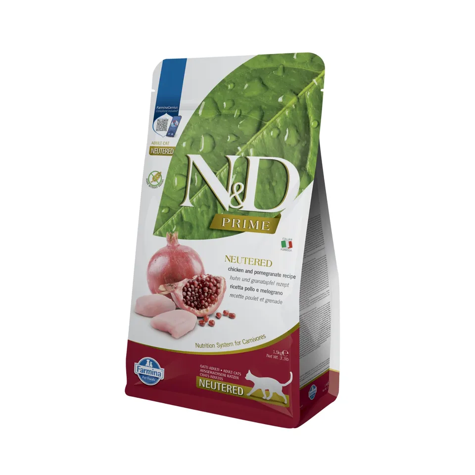 Farmina N&D Prime pollo melograno crocchette gatto sterilizzato 1,5 kg