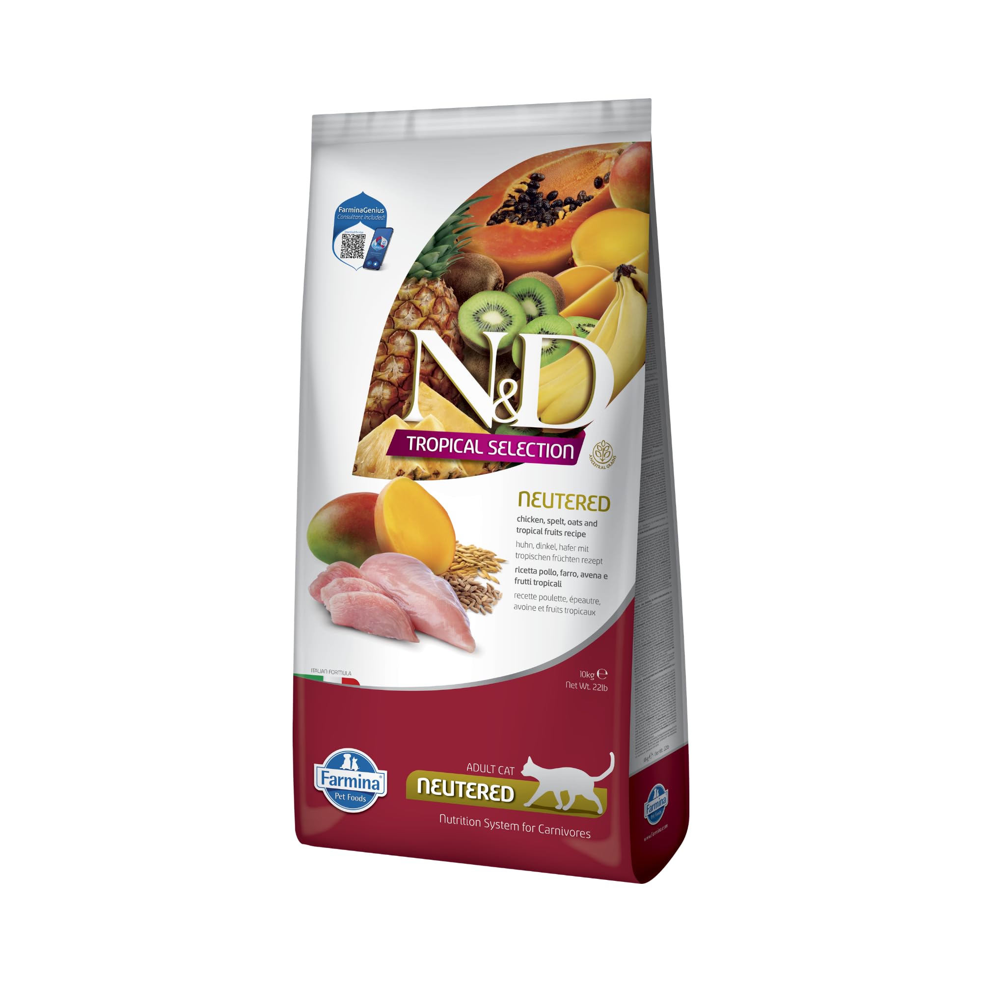 N&D Tropical Selection Neutered Chicken crocchette gatto 10kg