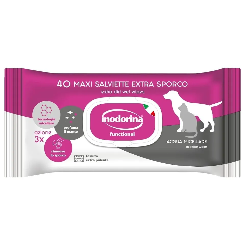 Inodorina Salviette Extra Sporco Cane Gatto Micellari 480 pz