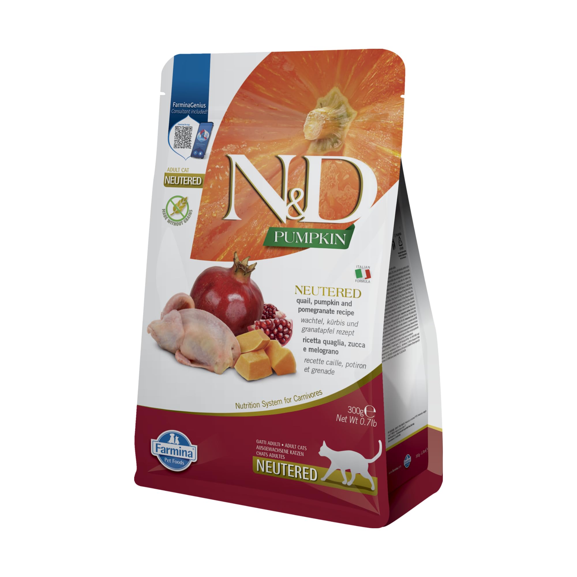 Farmina N&D Pumpkin quaglia melograno gatto sterilizzato 300 g