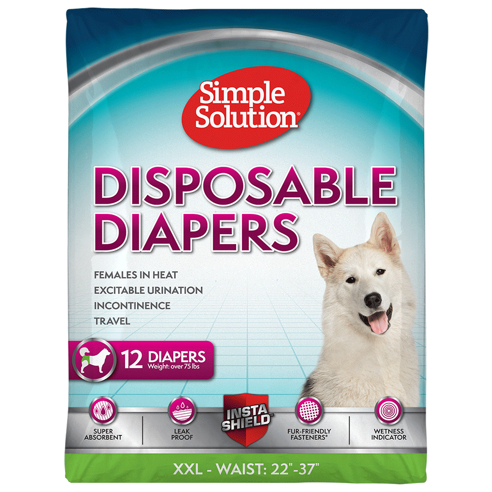 Simple Solution Diapers Wraps pannolino femmina cane con foro coda