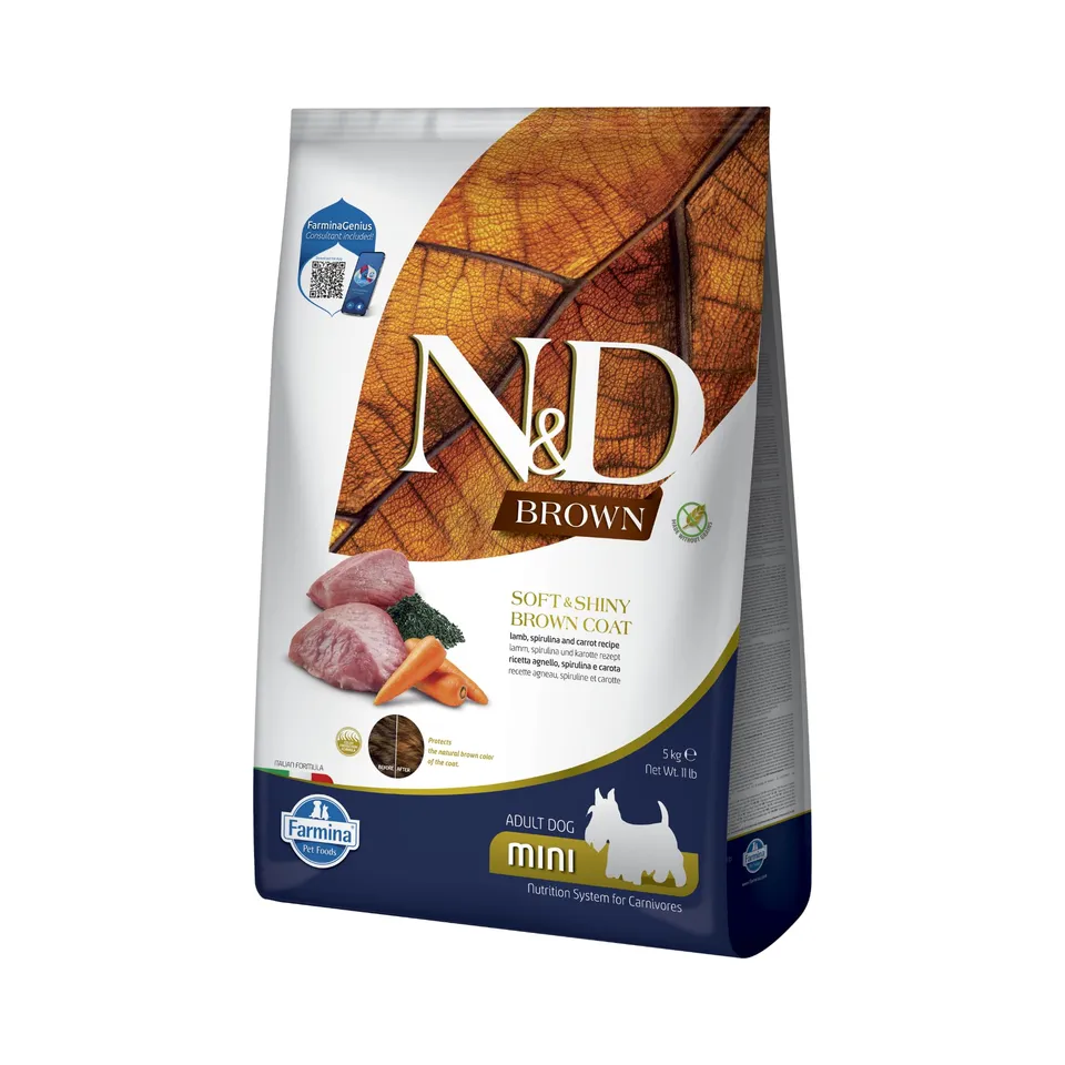 Farmina N&D Brown Agnello Crocchette Cane Adult Mini 5 kg