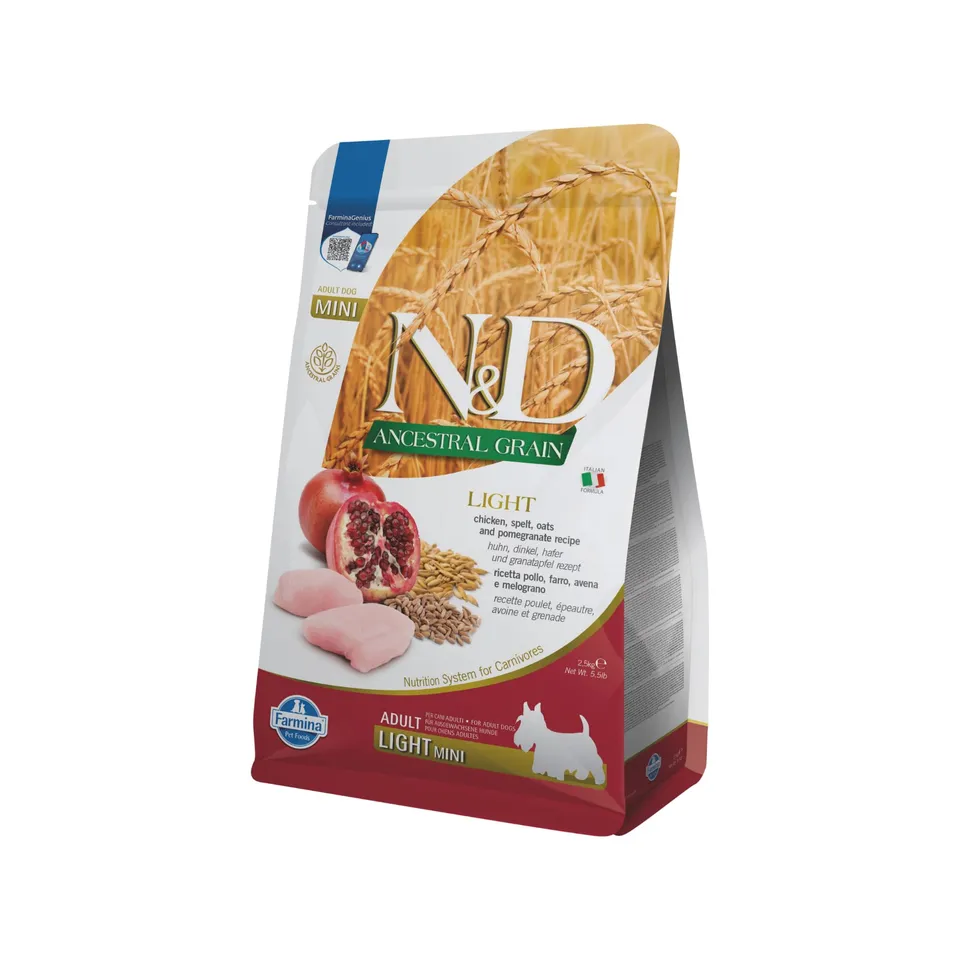 Farmina N&D Ancestral Pollo Crocchette Light Adult Mini 2,5 kg
