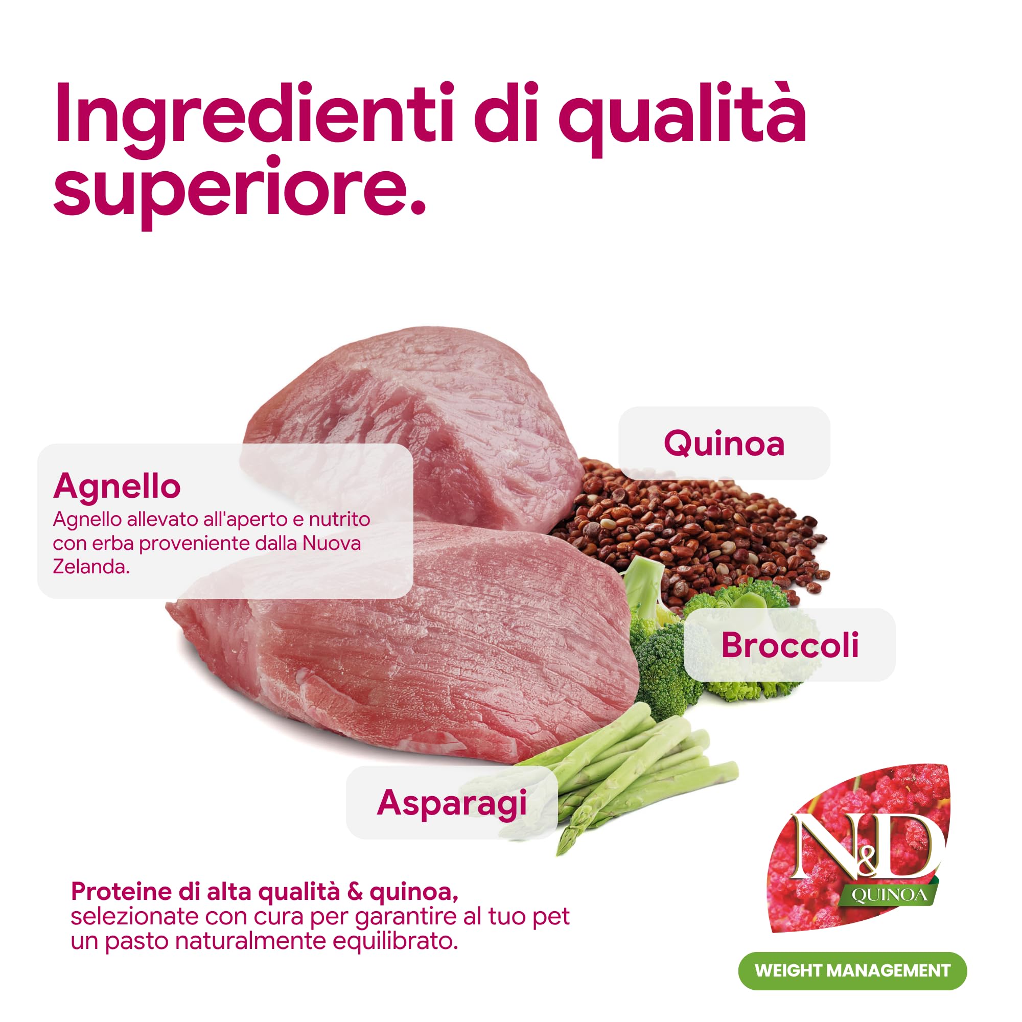 Farmina N&D Quinoa Agnello Crocchette Gatto Weight Management 1,5kg