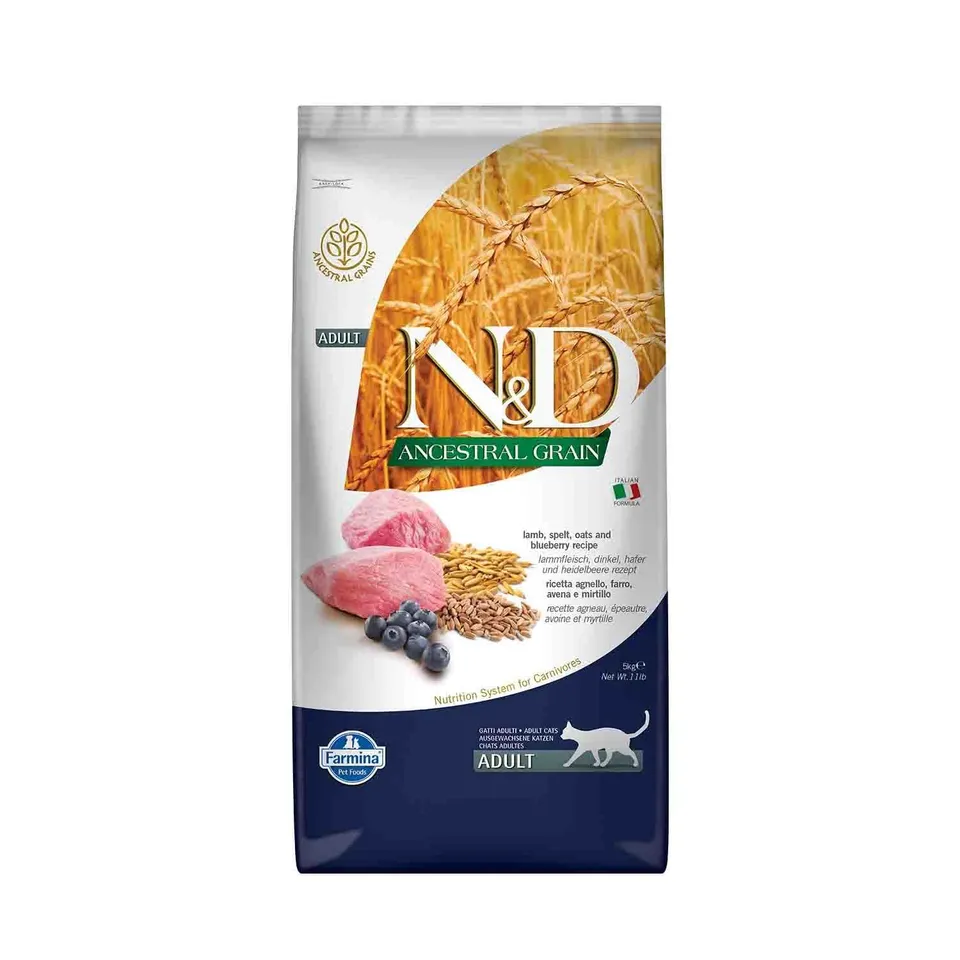 Farmina Ancestral Grain agnello crocchette gatto 5kg adult