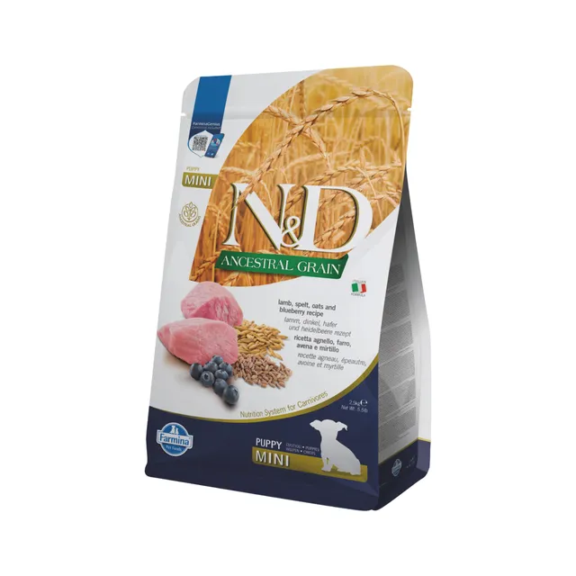Farmina N&D Ancestral Grain Crocchette Cane Puppy Agnello 2,5kg