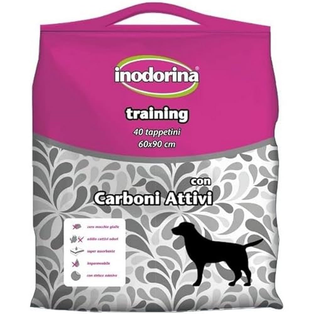 Inodorina Tappetini Igienici Cane 60x90 40 Pezzi Carbone