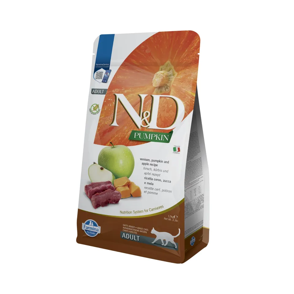Farmina N&D Pumpkin Cervo Crocchette Gatto 1,5 kg Mela